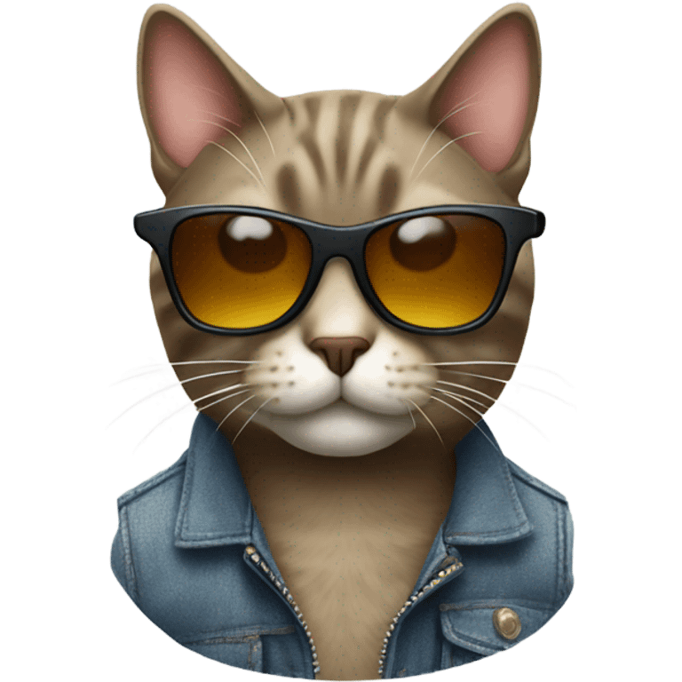 Cat with sunglasses emoji