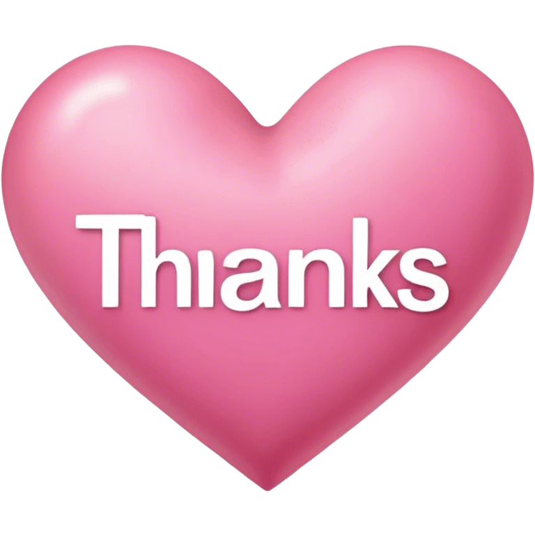 Pink heart saying thanks emoji