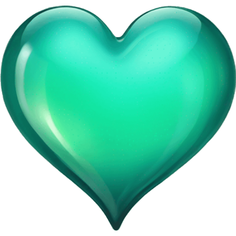 Teal and green glass heart  emoji