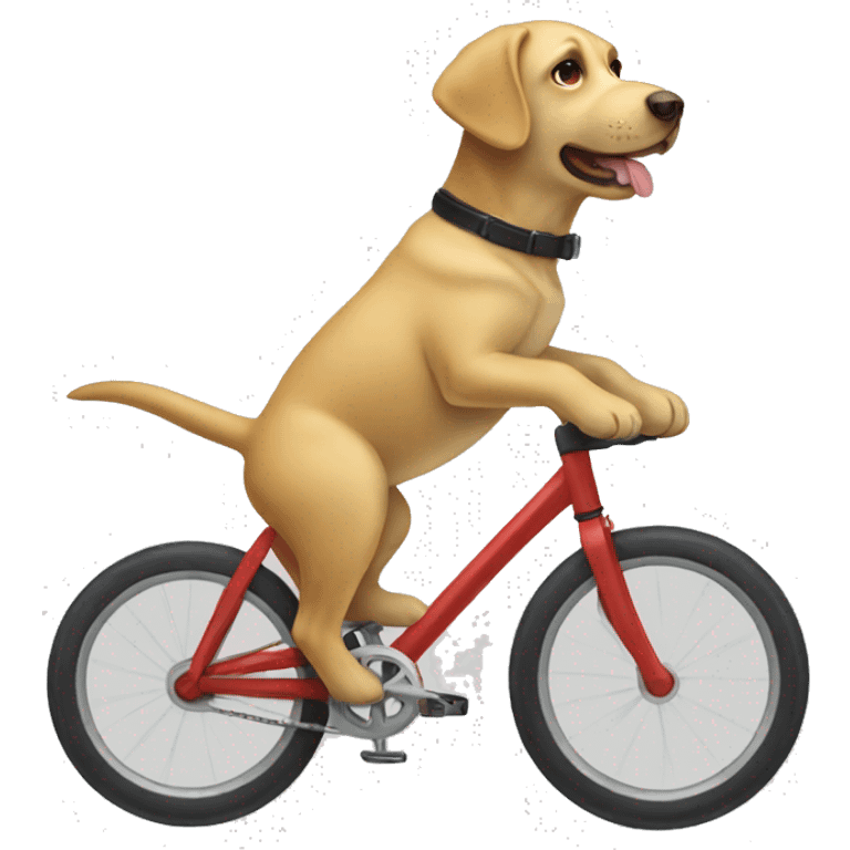 Labrador riding a bike emoji