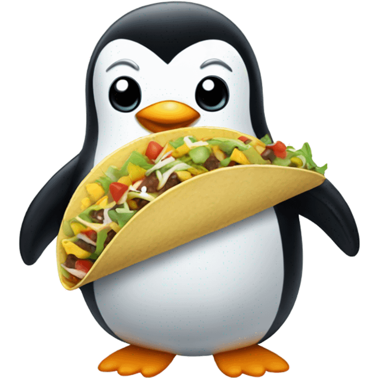 Penguin taco emoji