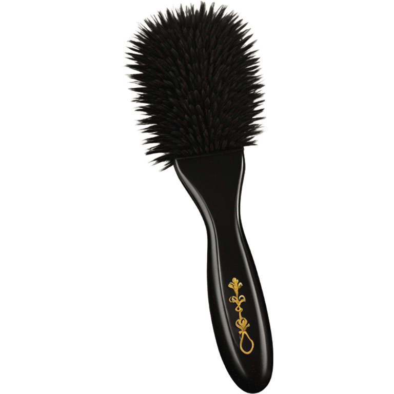 vintage rococo black hair brush emoji