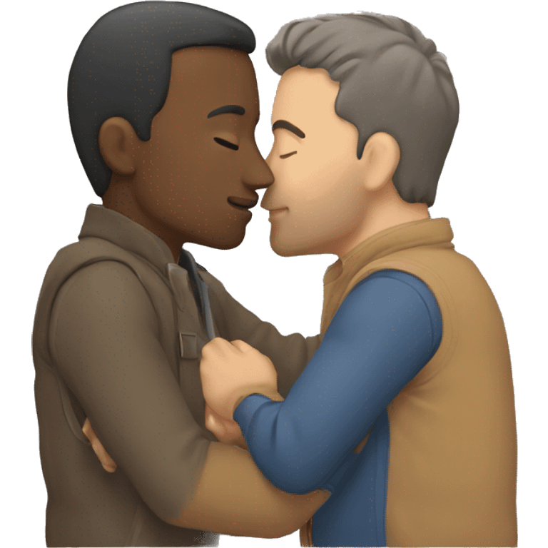 Man kissing man emoji