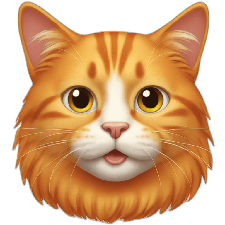 Orange cat power emoji