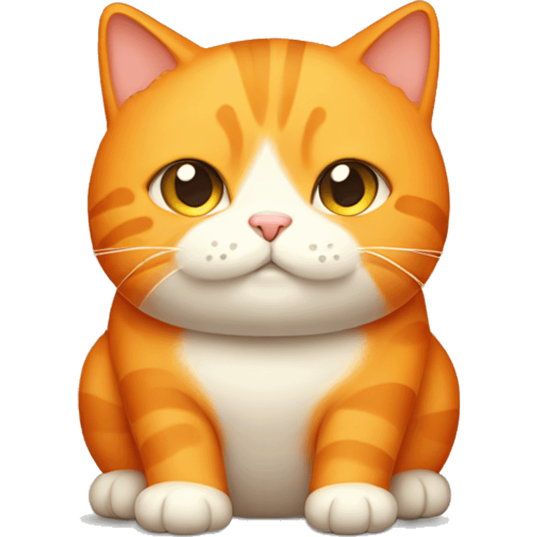 Orange chubby cat emoji