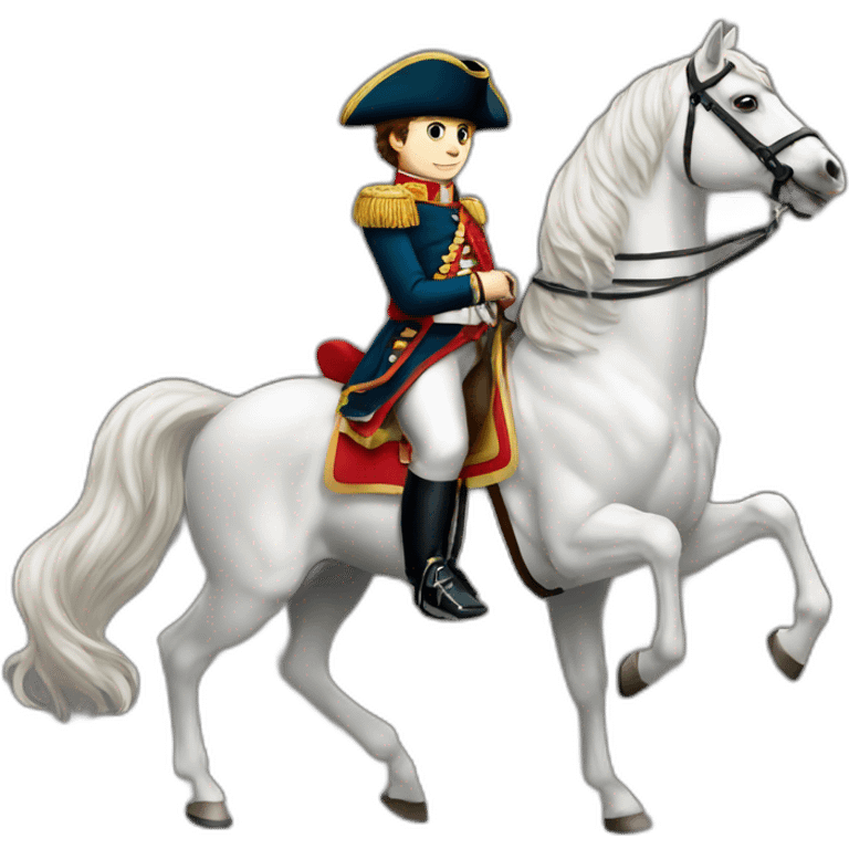 young napoleon on white horse emoji