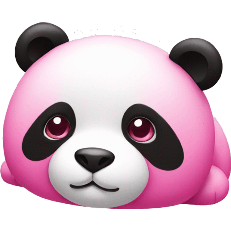 pink panda laying emoji