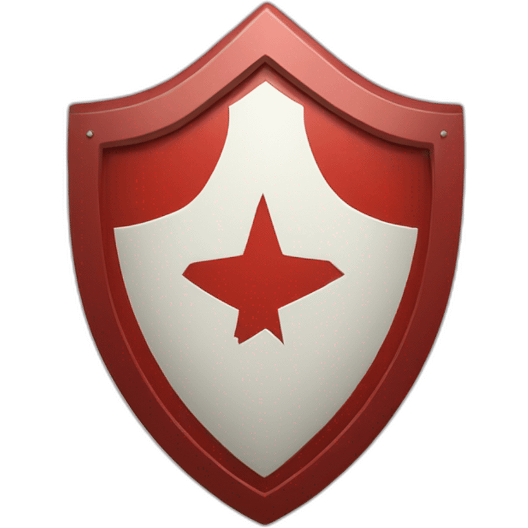 red shield with wite star emoji