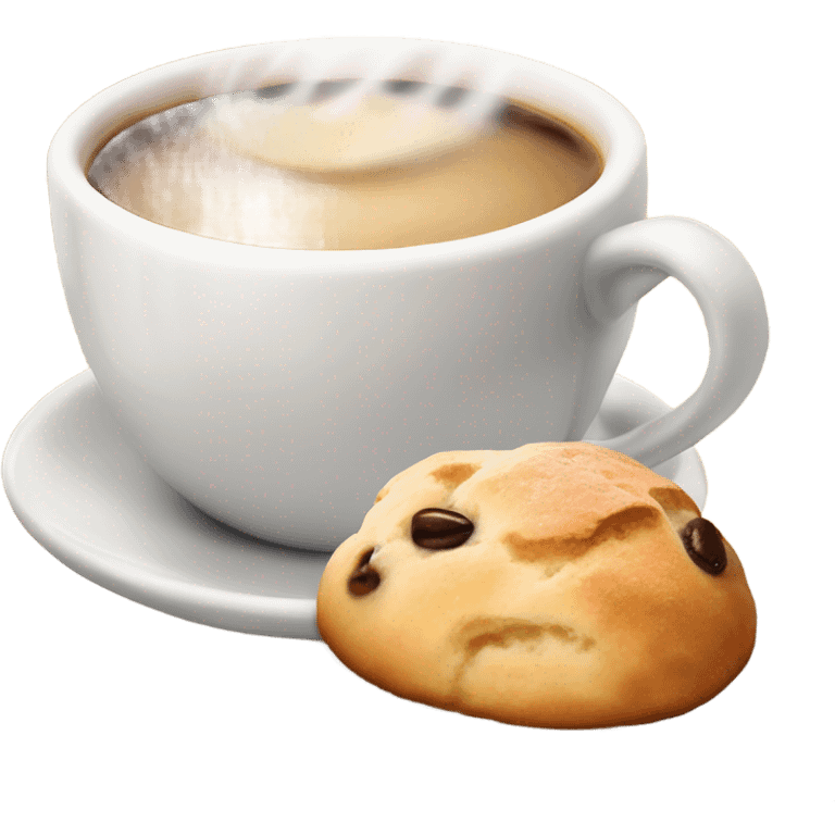 Coffee and a scone emoji