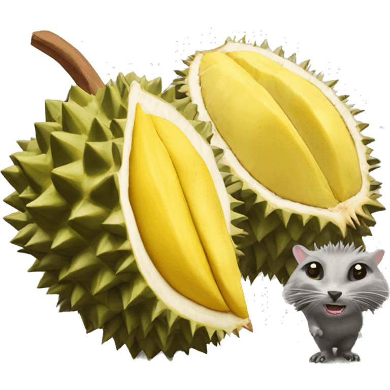 Durian with animals emoji