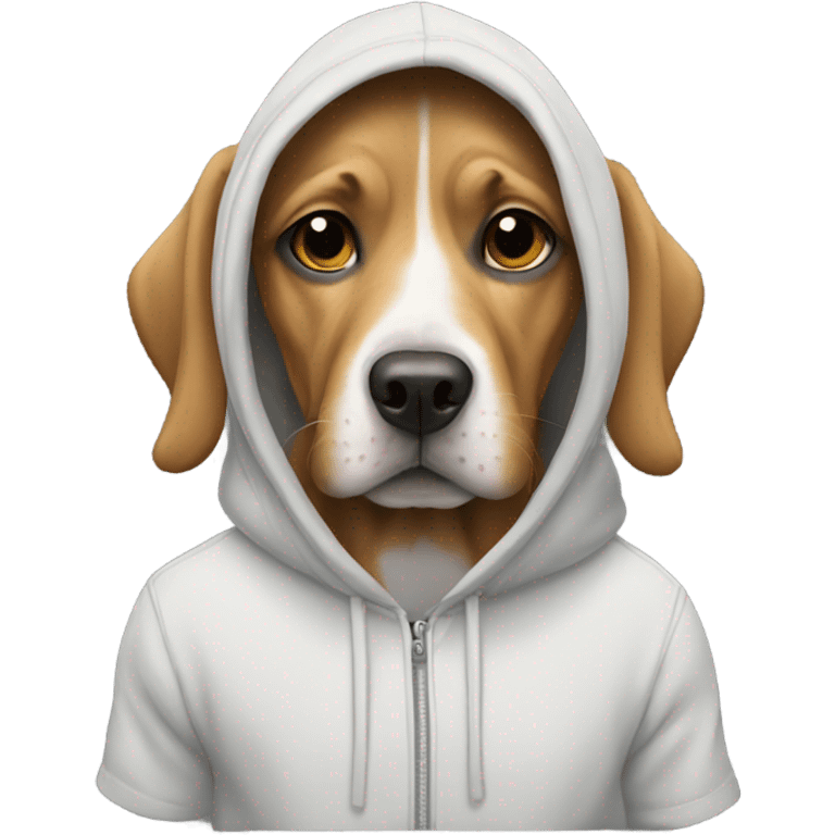 Dog wearing a hoddie emoji