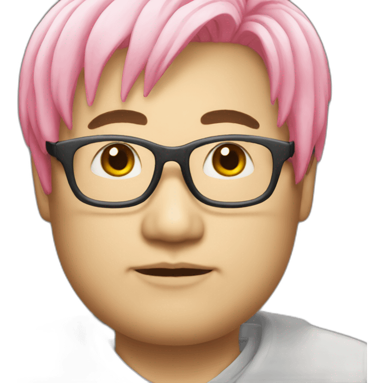 pinkhair-fat-japanese-man-redspectacle emoji