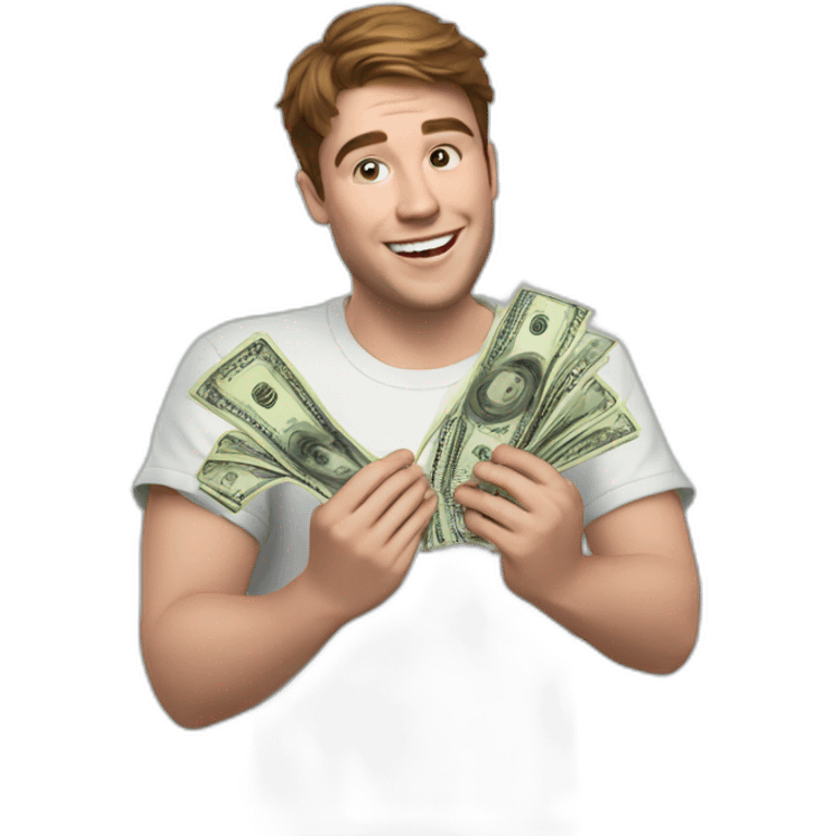 mrbeast regalando dinero emoji