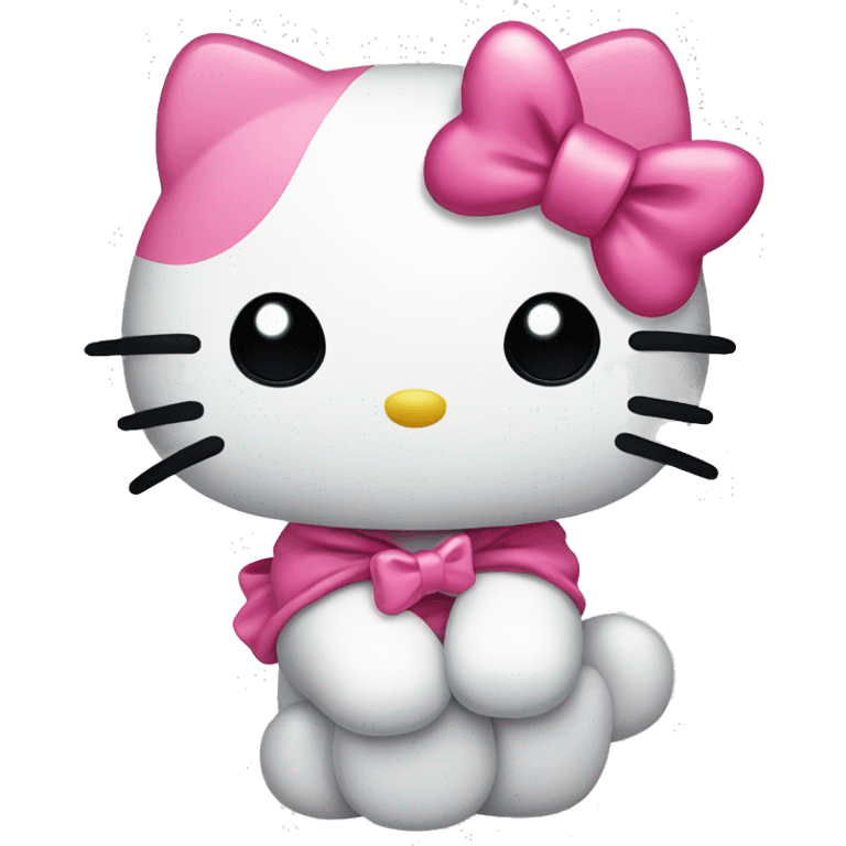 Hello kitty with bow emoji