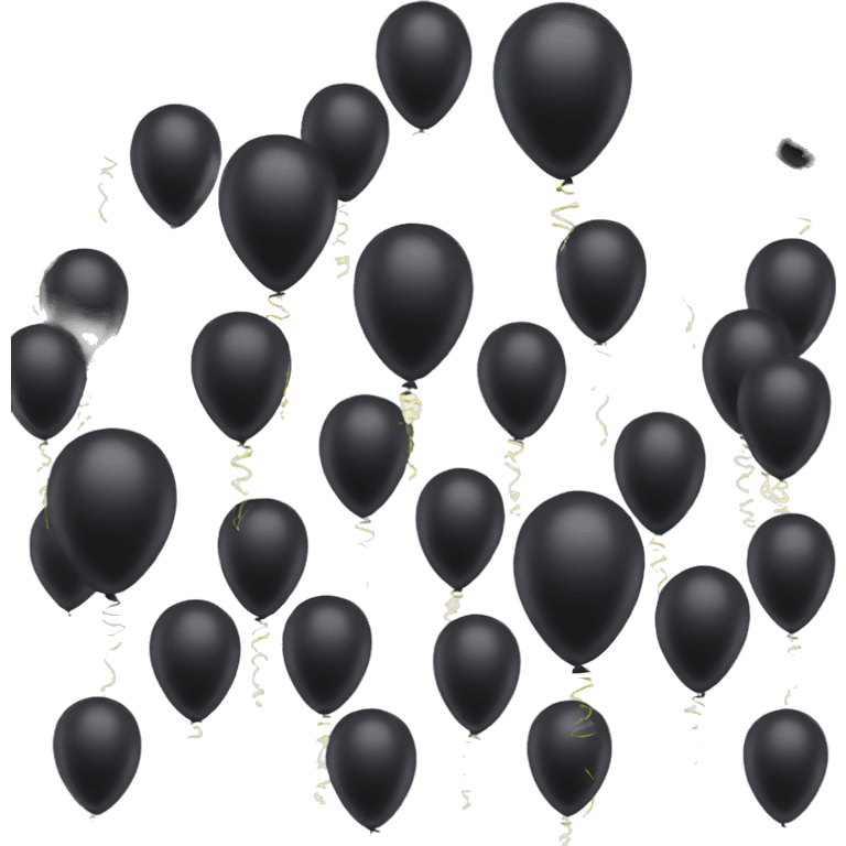 Black balloons emoji