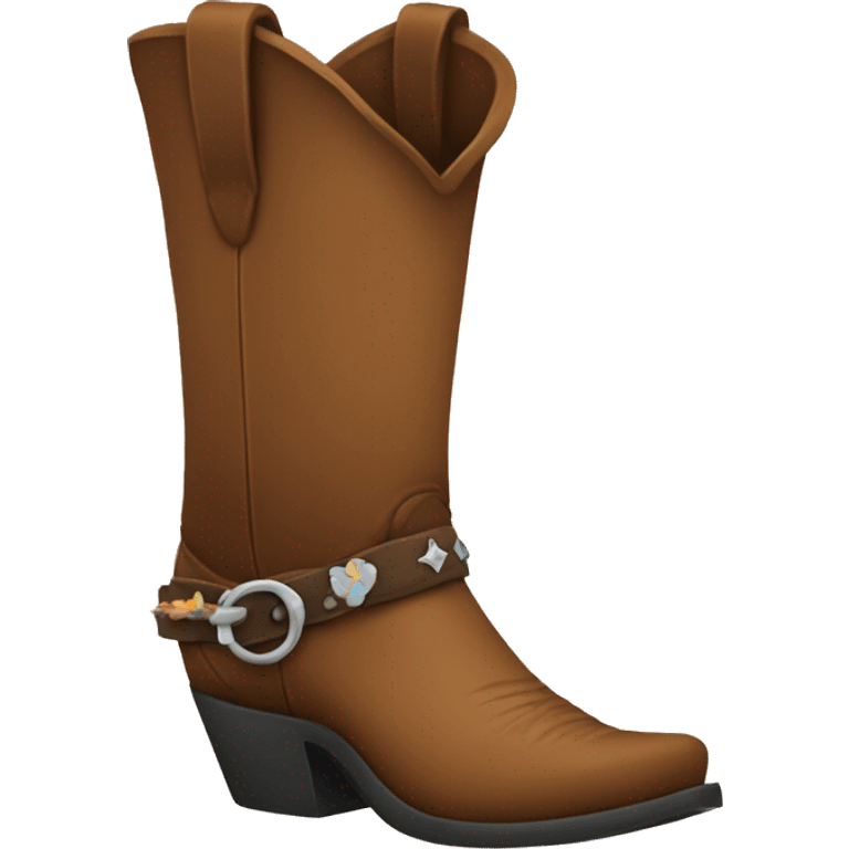 Cowgirl boot emoji