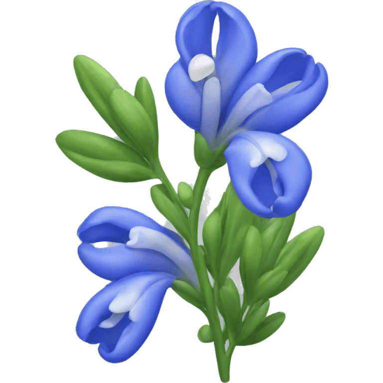 bluepea flower emoji