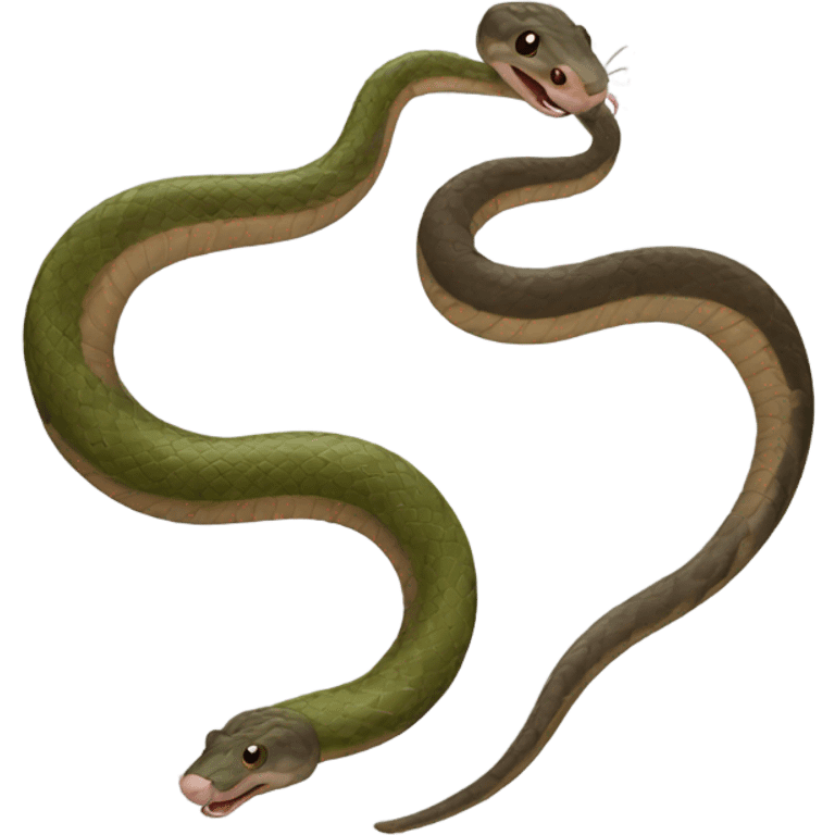 A hybrid of a snake and a rat emoji