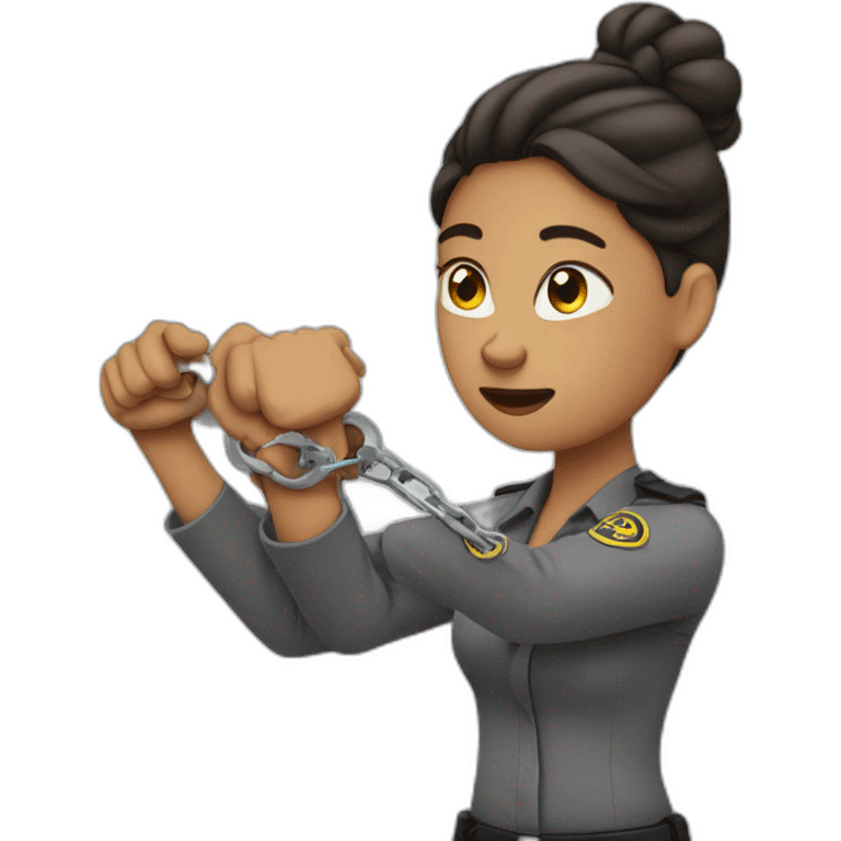 Handcuffed woman emoji