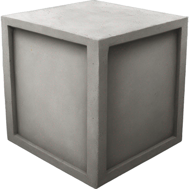 Concrete rcc box with boulder inside emoji