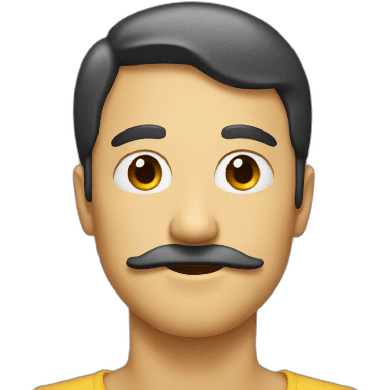 Face with half mustache emoji