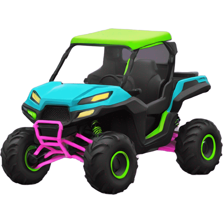 neon utv with 6 wheels emoji