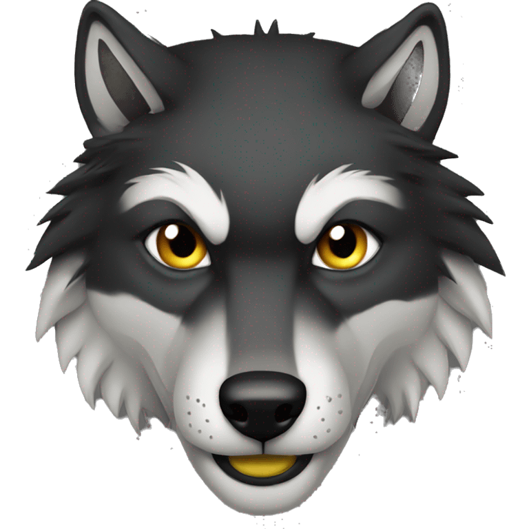 Black wolf warrior  emoji