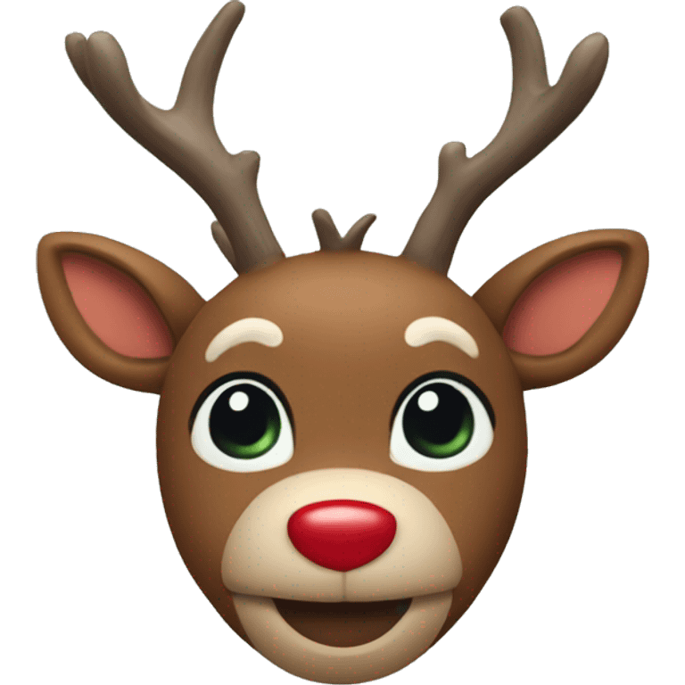 Rudolph red nosed reindeer emoji