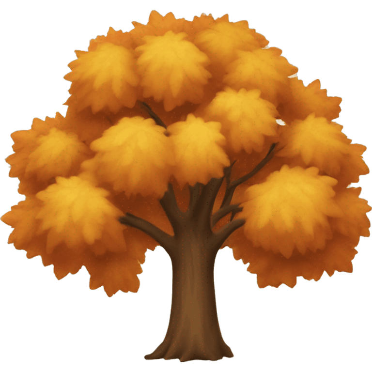 An Autumn tree emoji