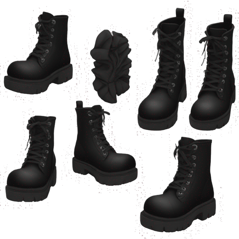 Black goth boots emoji