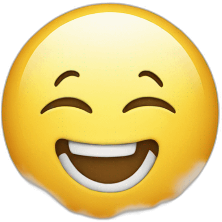 Smile Emoji with word fog emoji