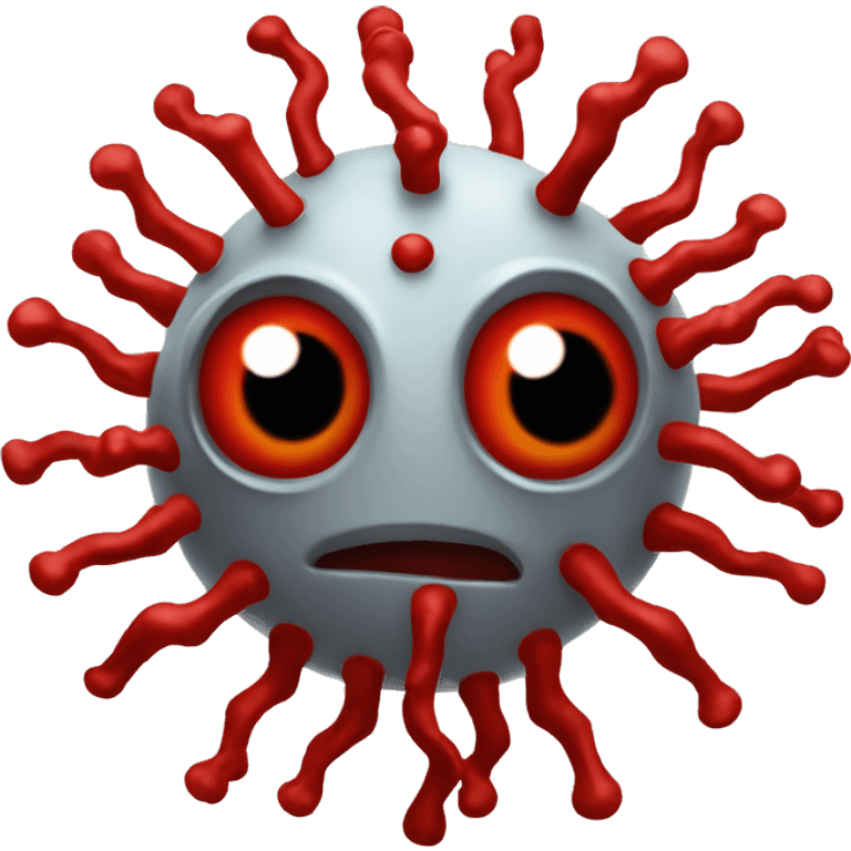 Virus cibernetico rojo emoji