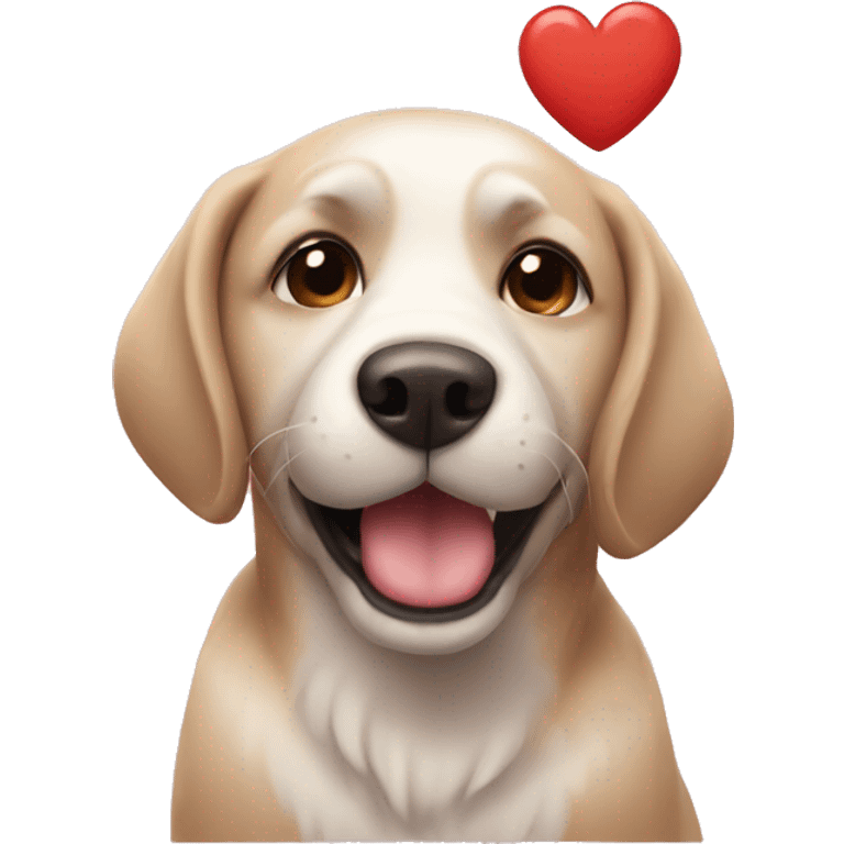 Dog in love emoji