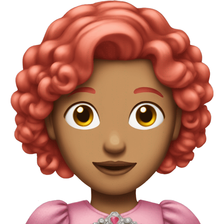 Pink princess red hair emoji