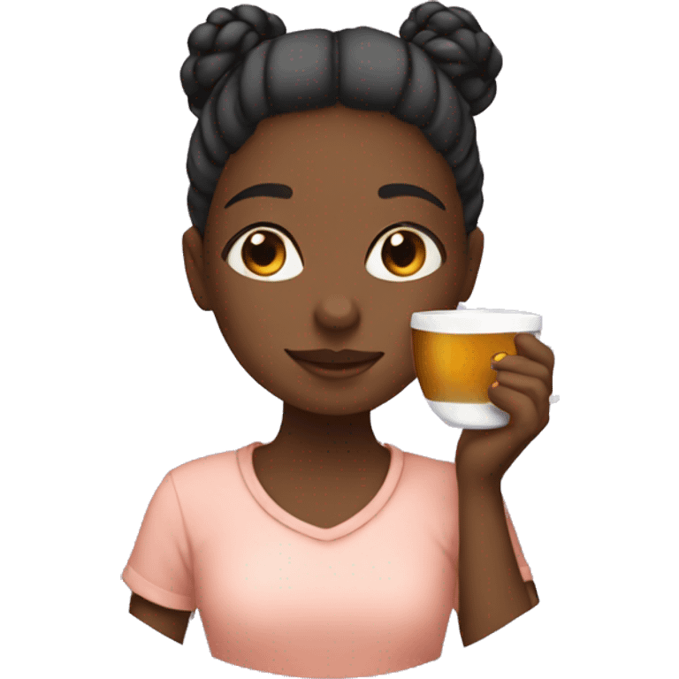 girl with tea emoji