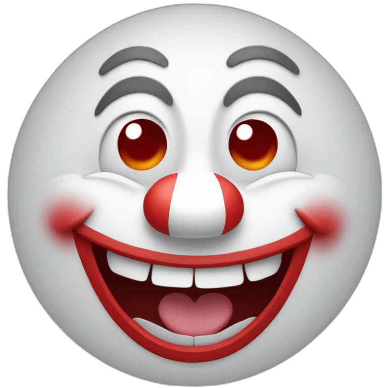 Laughing clown emoji