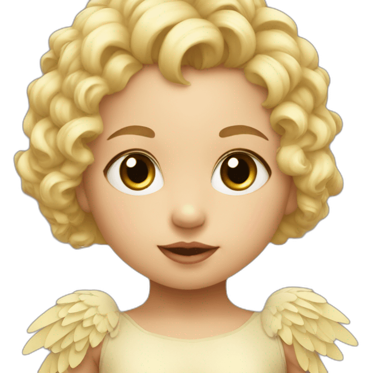 little blonde baby girl in a bird costume emoji