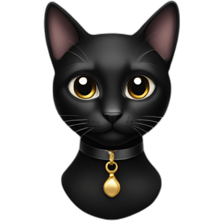 black elegant cat emoji