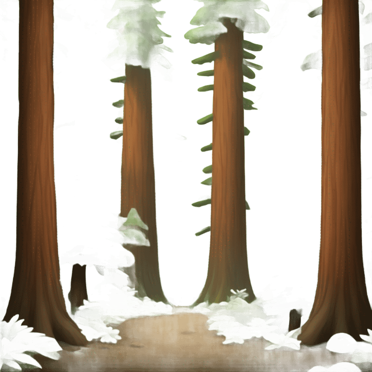 Many Redwood fir trees forest emoji