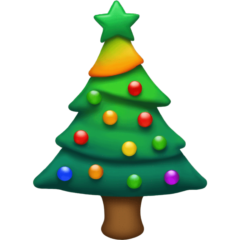 Gay Christmas tree emoji