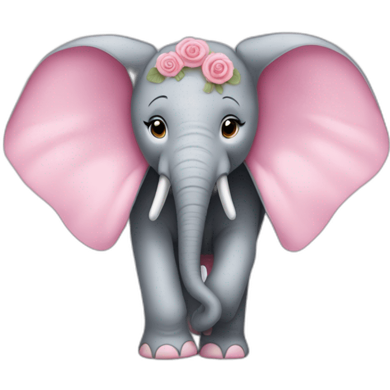 Éléphant tutu rose emoji