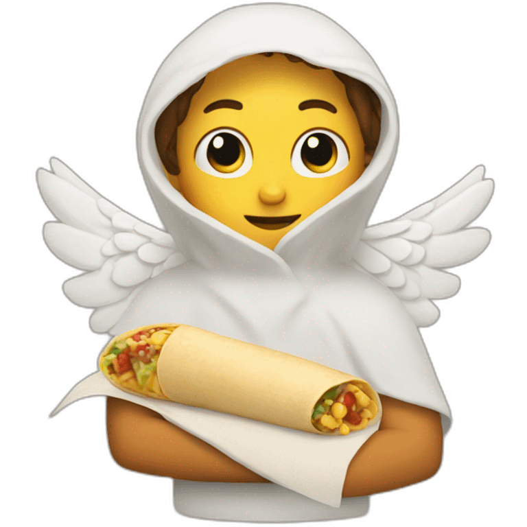 angel turned to burrito emoji