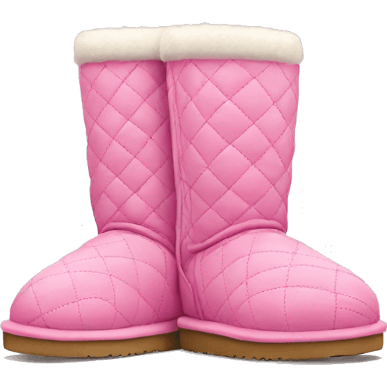 Pink quilted Ugg boots emoji