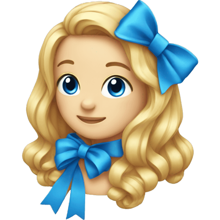 Cute blue bow emoji