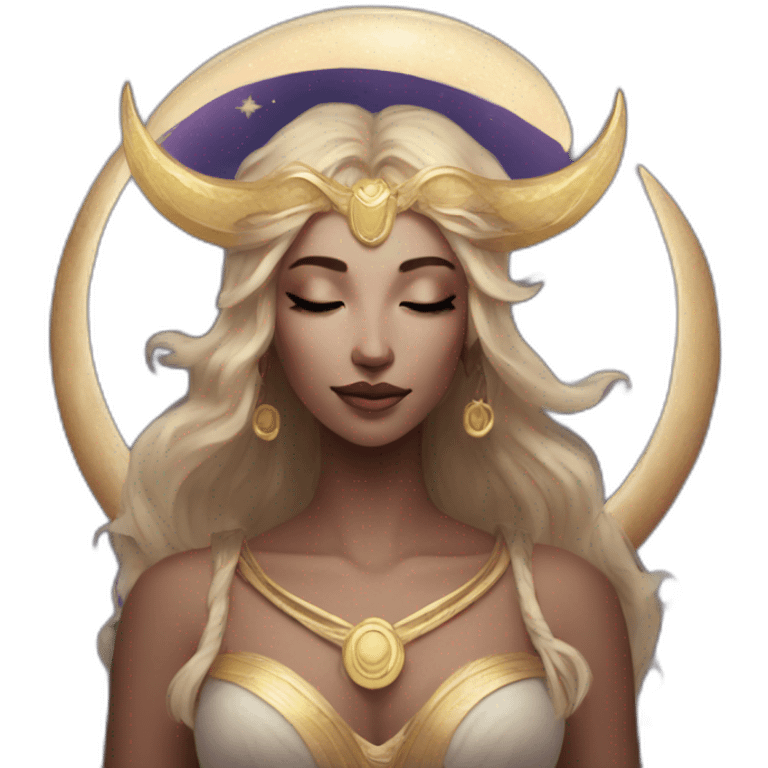 crescent moon goddess emoji