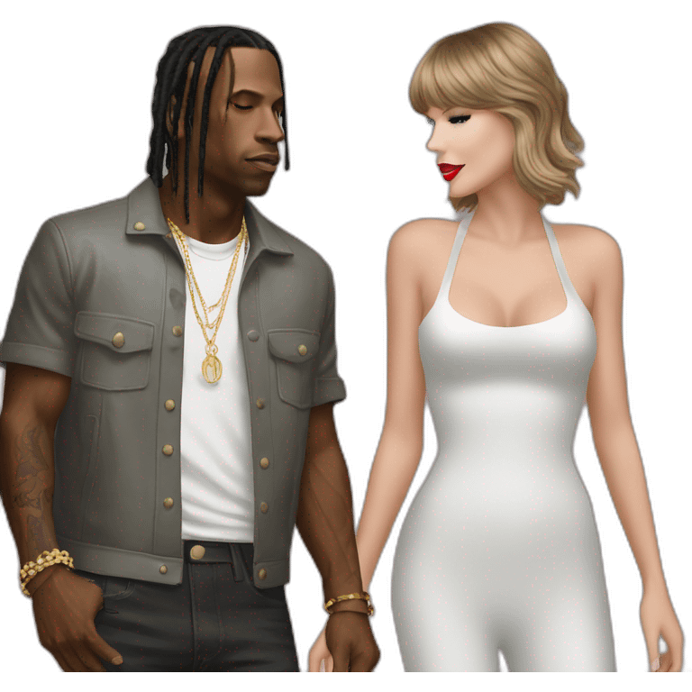 travis scott and taylor swift album cover emoji