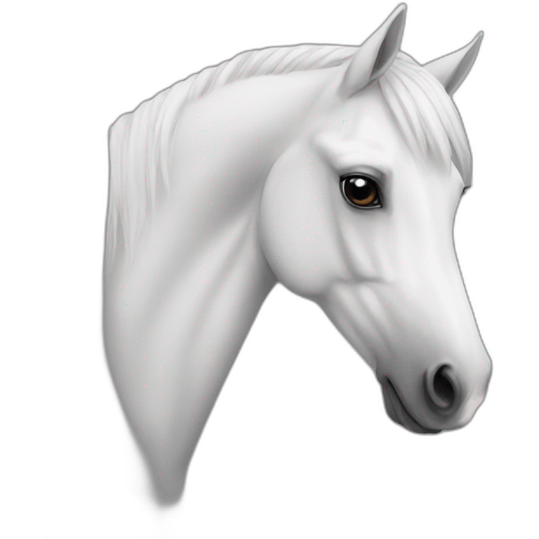 Horses white emoji