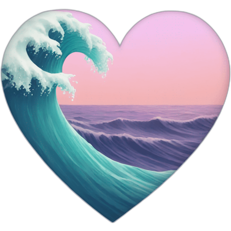 wave heart emoji