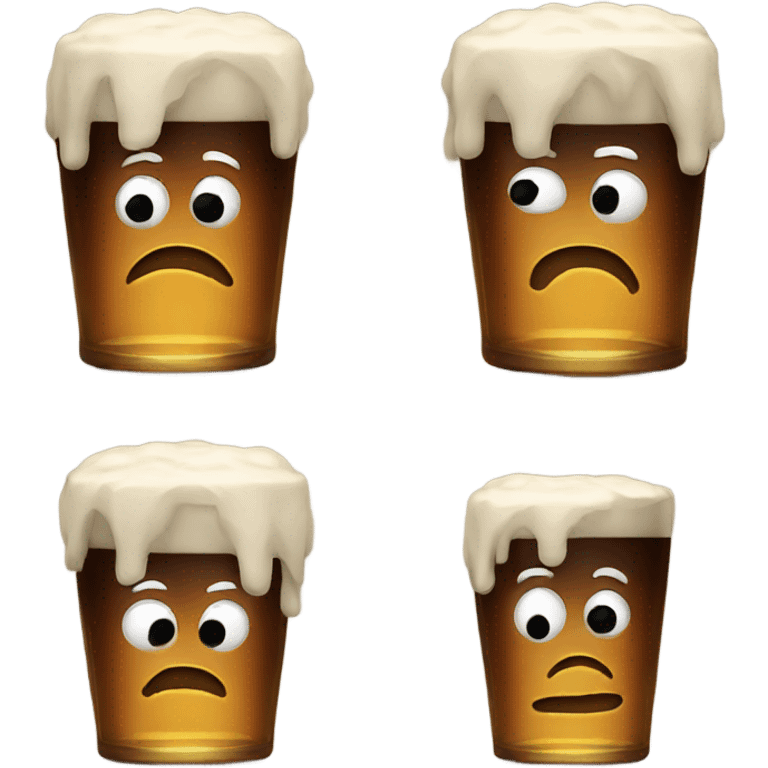 Sad beer emoji