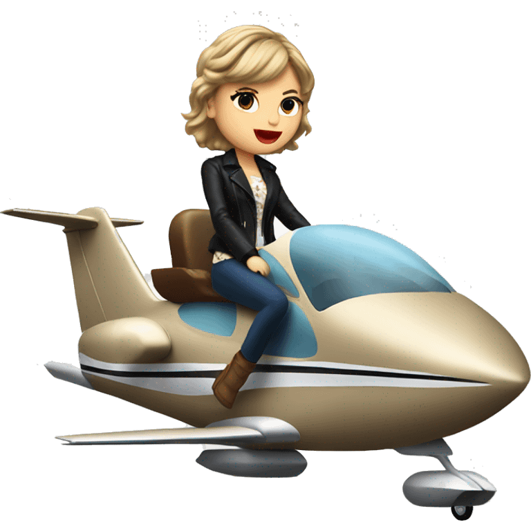 taylor swift riding private  a jet emoji